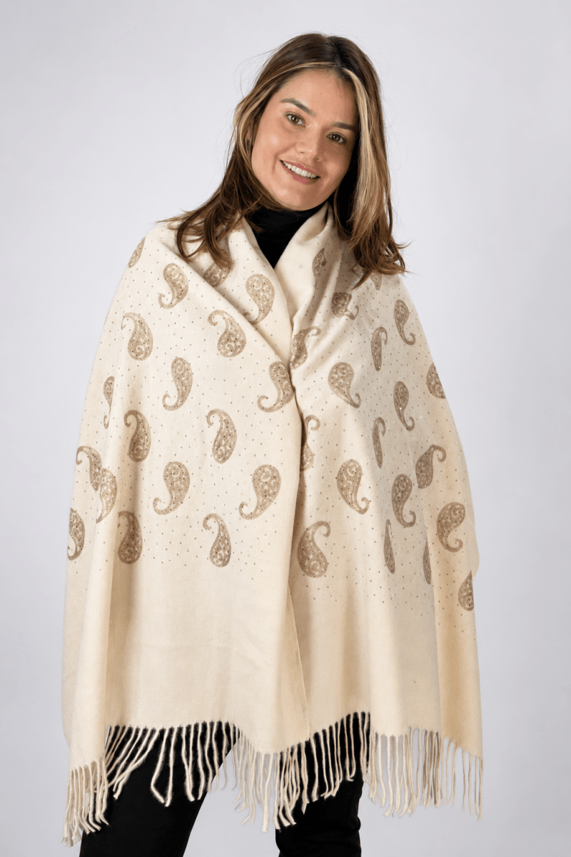 Echarpe Bordado Flanelado - Naguirre Shop