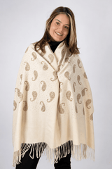 Echarpe Bordado Flanelado - Naguirre Shop