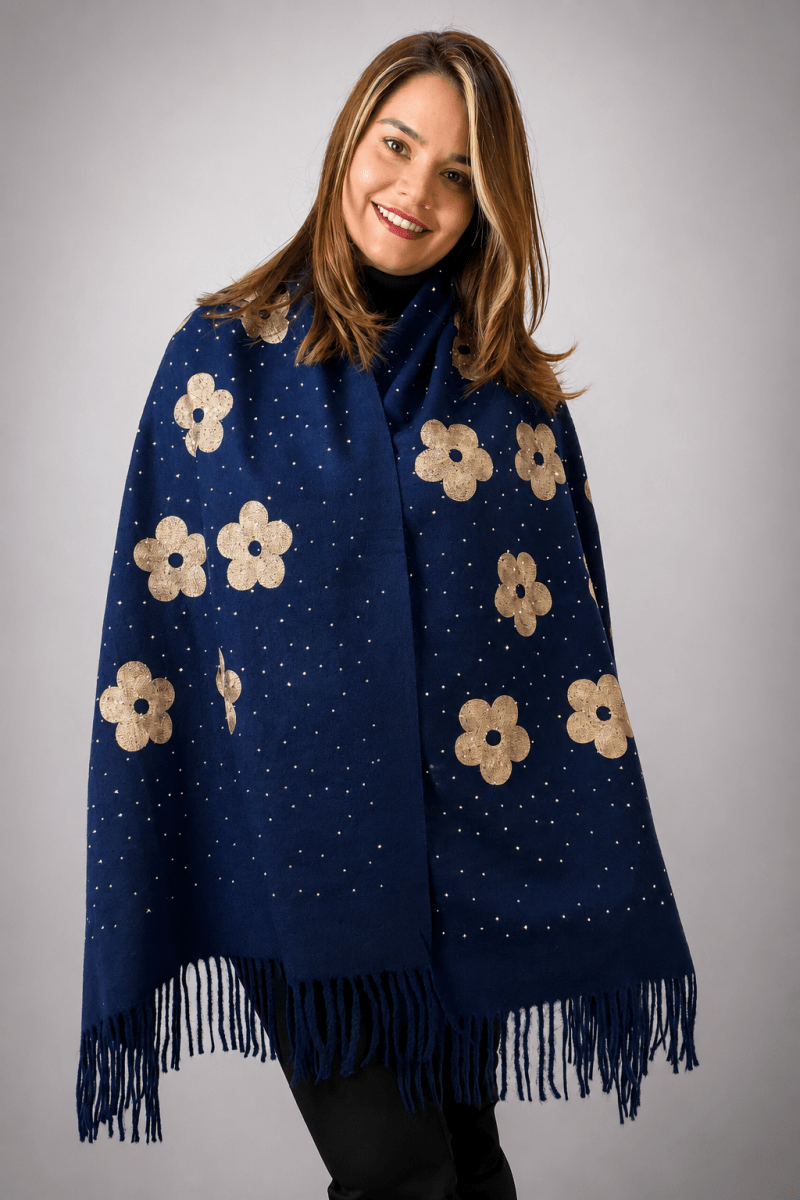 Echarpe Bordado Flanelado - Naguirre Shop