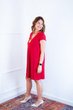 Vestido Laura - Evasê Decote V em Viscolycra