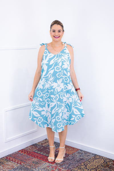 Vestido Paty – Decote Redondo e Alças Ajustáveis em Crepe
