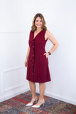 Vestido Vanessa – Midi Regata Ajustável em Viscose Marrant
