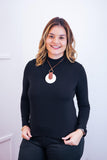 Blusa Donna - Manga longa com Golinha
