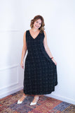 Vestido Regata Longuete com Decote V em Viscolinho Gabriela