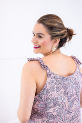 Vestido Paty – Decote Redondo e Alças Ajustáveis em Crepe