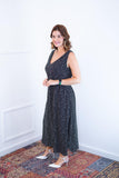 Vestido Regata Longuete com Decote V em Viscolinho Gabriela