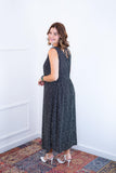 Vestido Regata Longuete com Decote V em Viscolinho Gabriela
