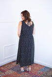 Vestido Regata Longuete com Decote V em Viscolinho Gabriela