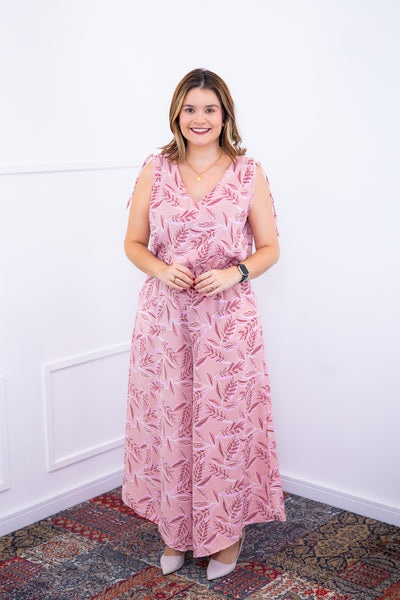 Macacão Caribe - Pantalona em Crepe com Decote V