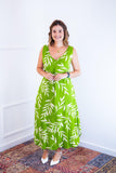 Vestido Regata Longuete com Decote V em Viscolinho Gabriela