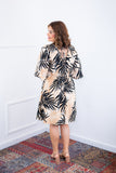 Vestido Sabrina - Decote V Manga Morcego em Viscolinho