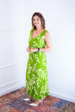 Vestido Regata Longuete com Decote V em Viscolinho Gabriela