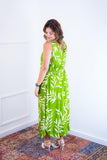 Vestido Regata Longuete com Decote V em Viscolinho Gabriela