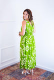 Vestido Regata Longuete com Decote V em Viscolinho Gabriela