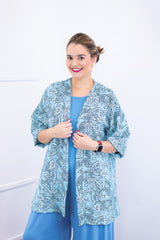 Kimono Brasil - Oversized com Manga Ampla em Crepe