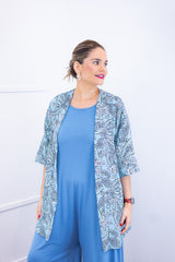 Kimono Brasil - Oversized com Manga Ampla em Crepe