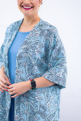 Kimono Brasil - Oversized com Manga Ampla em Crepe