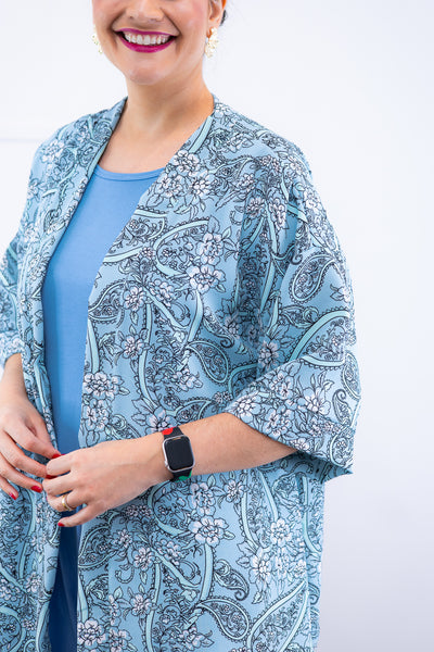 Kimono Brasil - Oversized com Manga Ampla em Crepe