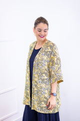 Kimono Brasil - Oversized com Manga Ampla em Crepe