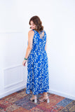 Vestido Regata Longuete com Decote V em Viscolinho Gabriela
