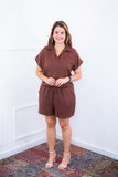 Conjunto Salvador - Bermudinha e Blusa em Linho Light