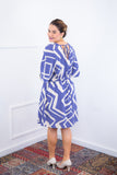 Vestido Sabrina - Decote V Manga Morcego em Viscolinho