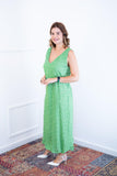 Vestido Regata Longuete com Decote V em Viscolinho Gabriela