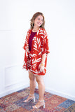 Conjunto Kimono Dora Oversized Estampado e Bermudinha em Crepinho