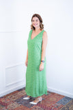Vestido Regata Longuete com Decote V em Viscolinho Gabriela