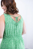 Vestido Regata Longuete com Decote V em Viscolinho Gabriela