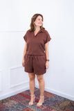 Conjunto Salvador - Bermudinha e Blusa em Linho Light