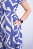 Vestido Longo Cecília – Manga Ciganinha em Viscolinho com Bolsos Laterais