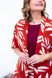 Conjunto Kimono Dora Oversized Estampado e Bermudinha em Crepinho