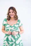 Vestido Longo Cecília – Manga Ciganinha em Viscolinho com Bolsos Laterais