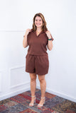 Conjunto Salvador - Bermudinha e Blusa em Linho Light