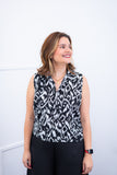 Blusa Júlia – Em Crepe com Detalhes Laterais