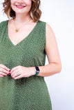Vestido Regata Longuete com Decote V em Viscolinho Gabriela