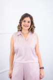 Blusa Júlia – Em Linho Light com Detalhes Laterais