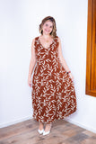 Vestido Regata Longuete com Decote V em Viscolinho Gabriela