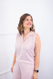 Blusa Júlia – Em Linho Light com Detalhes Laterais