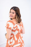 Vestido Longo Cecília – Manga Ciganinha em Viscolinho com Bolsos Laterais