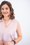 Blusa Júlia – Em Linho Light com Detalhes Laterais