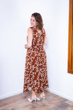 Vestido Regata Longuete com Decote V em Viscolinho Gabriela