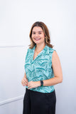 Blusa Júlia – Em Crepe com Detalhes Laterais