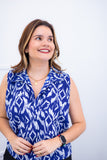 Blusa Júlia – Em Crepe com Detalhes Laterais