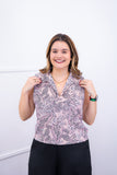 Blusa Júlia – Em Crepe com Detalhes Laterais