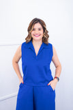 Blusa Júlia – Em Linho Light com Detalhes Laterais