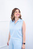 Blusa Júlia – Em Linho Light com Detalhes Laterais