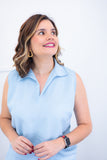 Blusa Júlia – Em Linho Light com Detalhes Laterais