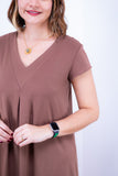 Vestido Laura - Evasê Decote V em Viscolycra